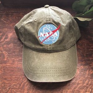 NASA Embroidered Hat Army Green NWOT